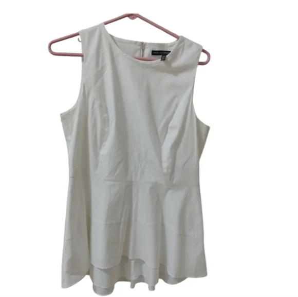 White House Black Market Size 10 Asymmetrical Peplum Blouse - Picture 2 of 4